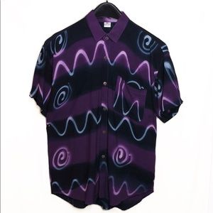 Purple Bali Button Down Shirt